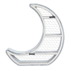 Farmlyn Creek Small Wooden Crescent Moon Wall Shelf For Crystals & Essential Oils, Rustic Home Wall Decor For Nursery, White, 10.7 X 11.2 X 2 In -Furniture Hotsale Shop GUEST 7d99acc8 6c7e 423e 9166 b3abce2e2a30