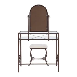 Clarisse Metal Vanity Set Brown - Linon -Furniture Hotsale Shop GUEST 7daaf224 13f9 42e6 9202 7ed942ca61c4