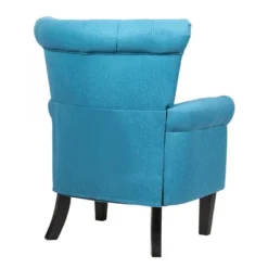 Costway Modern Tufted Upholstered Single Sofa W/ Rubber Wood Legs Blue GreyBeige -Furniture Hotsale Shop GUEST 7e69432c 6043 4d55 b7dd 076b1fe4fbd5