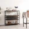 Costway Rustic 5-tier Wine Rack Table 22 Bottle Wine Cabinet Freestanding With Glass Holder -Furniture Hotsale Shop GUEST 7fcd015a 45b4 4d79 be59 f387d61d0a49