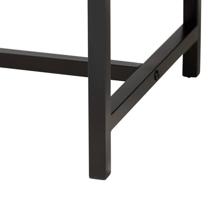 Jacinth Two-Tone Wood And Metal 2 Drawer Console Table Black/Natural Brown - Baxton Studio 8 Jacinth Two-Tone Wood And Metal 2 Drawer Console Table Black/Natural Brown - Baxton Studio - Image 6