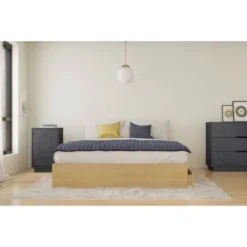 2pc Ballet Bedroom Set Natural Maple/Charcoal Gray - Nexera -Furniture Hotsale Shop GUEST 83faa837 1b20 4e83 88ed 7b90a0824343
