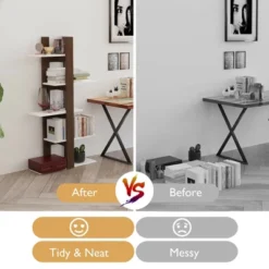 Costway 5-Tier Bookshelf Freestanding Storage Shelf Tree Bookshelf Room Divider -Furniture Hotsale Shop GUEST 8647c8cf 739c 4340 9f3c aeb277c16094