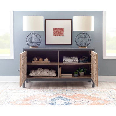 Heady 2 Door Carved Cabinet - Powell Company 13 Heady 2 Door Carved Cabinet - Powell Company - Image 11