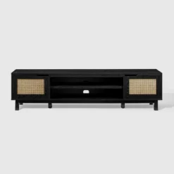 Modern Boho Storage TV Stand For TVs Up To 80" With Rattan Doors - Saracina Home -Furniture Hotsale Shop GUEST 892e34fc 82c9 4b9f b280 3974d040ea07