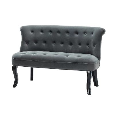 Jane 47" Velvet Button-tufted And Wing Back Loveseat Solid Wood And Cabriole Legs For Living Room And Bedroom | ARTFUL LIVING DESIGN 14 Jane 47" Velvet Button-tufted And Wing Back Loveseat Solid Wood And Cabriole Legs For Living Room And Bedroom | ARTFUL LIVING DESIGN - Image 12