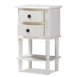 Audrey Finished 2 Drawer Nightstand White - Baxton Studio -Furniture Hotsale Shop GUEST 8be6e09c 4194 4cb6 bbf1 eeb66f1a39ff