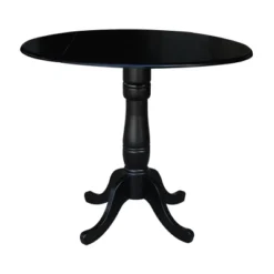 Davidson Round Dual Drop Leaf Pedestal Table Black - International Concepts 24 Davidson Round Dual Drop Leaf Pedestal Table Black - International Concepts -Furniture Hotsale Shop GUEST 8d048aca 269a 4b48 b65f 9bfe189b548a