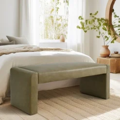 Kaiaty 47" Faux Leather Bedroom Waterfall Benches-The Pop Maison -Furniture Hotsale Shop GUEST 8d65fcd3 33cc 44ec 899c ed3ef802fa07