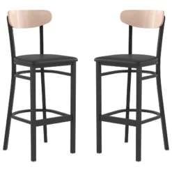 Flash Furniture Wright Set Of 2 Commercial Grade Barstools With 500 LB. Capacity Steel Frame, Solid Wood Seat, And Boomerang Back 40 Flash Furniture Wright Set Of 2 Commercial Grade Barstools With 500 LB. Capacity Steel Frame, Solid Wood Seat, And Boomerang Back -Furniture Hotsale Shop GUEST 8df5d405 eb65 49b4 9c84 8e28d69bb9ac