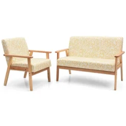 Costway Modern Living Room Sofa Set W/ Loveseat Sofa Couch & Accent Armchair -Furniture Hotsale Shop GUEST 9022341b 09c7 4bd5 81e8 d3d8d5be198a