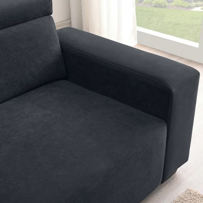 87" Velvet 2-Seater Sectional Sofa With Multi-Angle Adjustable Headrest - ModernLuxe 13 87" Velvet 2-Seater Sectional Sofa With Multi-Angle Adjustable Headrest - ModernLuxe - Image 11