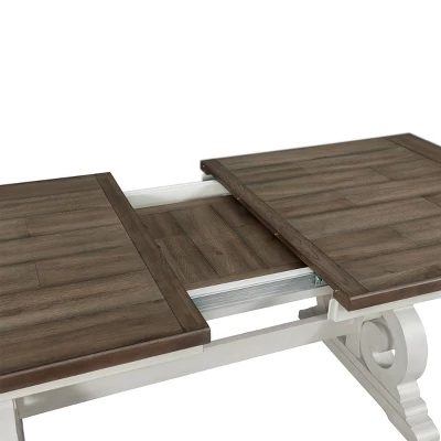 Drake Dining Table Rustic White/French Oak - Intercon 4 Drake Dining Table Rustic White/French Oak - Intercon - Image 2