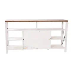 60" Brayden Modern Farmhouse TV Stand For TVs Up To 64" With Storage Cabinets White/Rustic Oak - Taylor & Logan 16 60" Brayden Modern Farmhouse TV Stand For TVs Up To 64" With Storage Cabinets White/Rustic Oak - Taylor & Logan -Furniture Hotsale Shop GUEST 92b397c9 b454 4e9c 9e44 4047c914c3f4