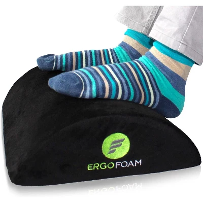 ErgoFoam Ergonomic Foot Rest Under Desk - Premium Velvet Soft Foam Footrest For Desk - Most Comfortable Desk Foot Rest In The World For Lumbar 7 ErgoFoam Ergonomic Foot Rest Under Desk - Premium Velvet Soft Foam Footrest For Desk - Most Comfortable Desk Foot Rest In The World For Lumbar - Image 5