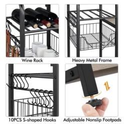Yaheetech 4-Tier 55" Kitchen Baker's Rack With Power Outlet -Furniture Hotsale Shop GUEST 92f9dab6 4f04 456a bd17 6341a673e594