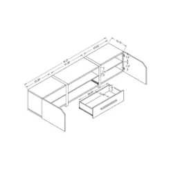 Miran Contemporary TV Stand For TVs Up To 80" - HOMES: Inside + Out -Furniture Hotsale Shop GUEST 94111b64 95cc 44e7 be5c 3bdb25fb817d
