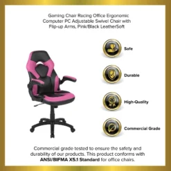 Emma And Oliver Gaming Racing PC Chair With Flip-up Arms -Furniture Hotsale Shop GUEST 959ade81 029d 4f95 a2c2 6df6a27d0373