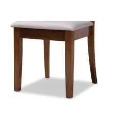 7pc Dining Set Wood And Lore Fabric Upholstered And Wood Gray/Walnut - Baxton Studio -Furniture Hotsale Shop GUEST 95dfd4b1 533e 4883 9fa2 0bd26885a21b