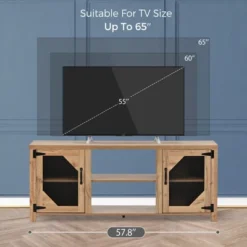 TV Stand For TVs Up To 65'' With Large Storage Space, Entertainment Center With 3 Levels Adjustable Shelves-ModernLuxe -Furniture Hotsale Shop GUEST 97e504a2 40d3 46e5 8e2d b91c04aacde0