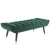 Guess Channel Tufted Performance Velvet Accent Bench Green - Modway -Furniture Hotsale Shop GUEST 9905e8ab 5974 4b71 bb9b ec3fe3b16a7b