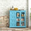 Costway Buffet Sideboard Table Kitchen Storage Cabinet With Drawers & Doors Blue/White/Green -Furniture Hotsale Shop GUEST 9982cb99 4178 41c6 8856 fbf98c7e15eb