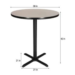 36" Round Composite Core Bar Height Dining Table Laminated Gray With Black Steel Base - Hampden Furnishings 7 36" Round Composite Core Bar Height Dining Table Laminated Gray With Black Steel Base - Hampden Furnishings -Furniture Hotsale Shop GUEST 99f7b756 0123 4ab2 9152 43c31d37ddf1