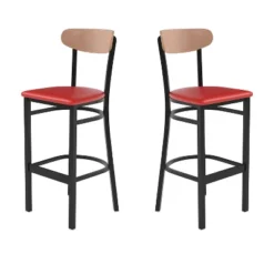 Flash Furniture Wright Set Of 2 Commercial Grade Barstools With 500 LB. Capacity Steel Frame, Solid Wood Seat, And Boomerang Back 41 Flash Furniture Wright Set Of 2 Commercial Grade Barstools With 500 LB. Capacity Steel Frame, Solid Wood Seat, And Boomerang Back -Furniture Hotsale Shop GUEST 9b02c19c e953 4e7f 9245 6f0b4ad8bdd1