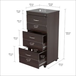 40.16" 3 Drawer Locking File Cabinet Espresso - Inval -Furniture Hotsale Shop GUEST 9c6e39bd 399a 4dc8 bd66 2671b163dc86