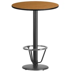 Emma And Oliver 30" Round Laminate Bar Table With 18" Round Foot Ring Base -Furniture Hotsale Shop GUEST 9d1e3230 bed2 4932 b19c a7449dcade41