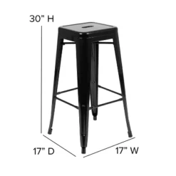 Emma And Oliver 4 Pack 30" High Metal Indoor Bar Stool - Stackable Stool -Furniture Hotsale Shop GUEST 9d6d6c1a 05aa 413c 9b4d 9fb3a19e6d6e