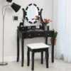 Tangkula Vanity Table Makeup Dresser Desk W/LED Light Drawers & Stool Black/Brown/White 1 Tangkula Vanity Table Makeup Dresser Desk W/LED Light Drawers & Stool Black/Brown/White -Furniture Hotsale Shop GUEST 9e3a916c e5b3 48fa b11b d17e4e103957