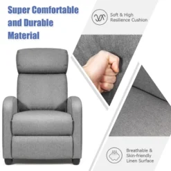 Recliner Massage Chair, Ergonomic Adjustable Single Sofa With Padded Seat Grey -Furniture Hotsale Shop GUEST 9e423769 9c91 4732 ac6b a78cd0f8a886