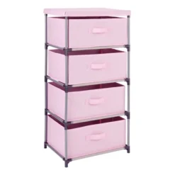 Juvale Fabric Drawer Dresser Storage Organizer Chest Tower With 4 Clothes Drawers Bins For Bedroom, Nursery, Closet, Pink 16.5x13 In 17 Juvale Fabric Drawer Dresser Storage Organizer Chest Tower With 4 Clothes Drawers Bins For Bedroom, Nursery, Closet, Pink 16.5x13 In -Furniture Hotsale Shop GUEST 9e8efc4e 5a86 420b 860c d7ae115a7a75