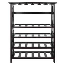 Rio 24 Bottles Wine Rack Wood/Espresso - Winsome