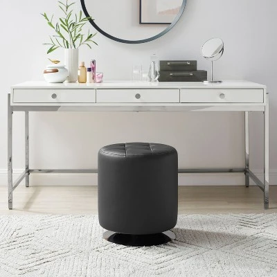 Stevens Swivel Ottoman - Linon 7 Stevens Swivel Ottoman - Linon - Image 5