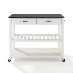 Granite Top Kitchen Prep Cart White/Black - Crosley 16 Granite Top Kitchen Prep Cart White/Black - Crosley -Furniture Hotsale Shop GUEST a3a7c799 a2a2 46b8 9f00 9faf0c6fcc6a