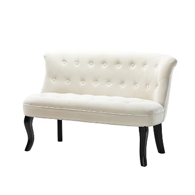 Jane 47" Velvet Button-tufted And Wing Back Loveseat Solid Wood And Cabriole Legs For Living Room And Bedroom | ARTFUL LIVING DESIGN 15 Jane 47" Velvet Button-tufted And Wing Back Loveseat Solid Wood And Cabriole Legs For Living Room And Bedroom | ARTFUL LIVING DESIGN - Image 13