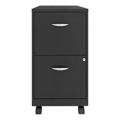 Space Solutions 18 Inch Wide Metal Mobile Organizer File Cabinet For Office Supplies And Hanging File Folders With 2 File Drawers, Charcoal -Furniture Hotsale Shop GUEST a52ac884 7ca6 4650 91e3 41417d670719