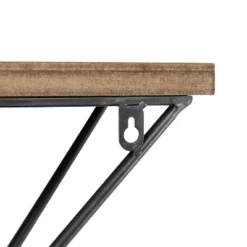 Wall Mount Floating Shelf With Diamond Shaped Iron Bracket Brown - Danya B. -Furniture Hotsale Shop GUEST a62bf446 3257 4d24 8422 e8a5def369ea