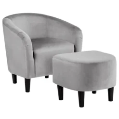 Yaheetech Fabric Upholstered Accent/Barrel Chair And Ottoman Set For Living Room 16 Yaheetech Fabric Upholstered Accent/Barrel Chair And Ottoman Set For Living Room -Furniture Hotsale Shop GUEST a641ab19 96cd 419f 99fd 35bd0a72fb49