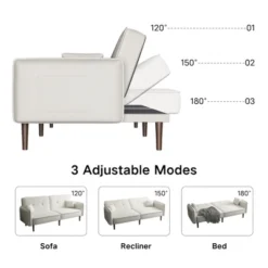 Convertible Futon Sofa Bed With Wooden Legs - ModernLuxe -Furniture Hotsale Shop GUEST a6435b2a 5f55 4bfe a975 c219573059c5