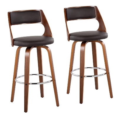 Set Of 2 Cecina Upholstered Barstools - Lumisource 13 Set Of 2 Cecina Upholstered Barstools - Lumisource - Image 11