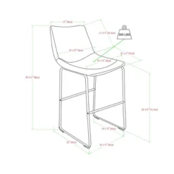 Set Of 2 Laslo Modern Upholstered Faux Leather Barstools - Saracina Home -Furniture Hotsale Shop GUEST a827c39c ba03 4975 892b 7586cf04622d