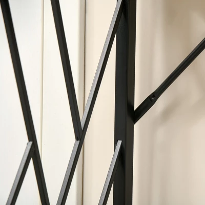 HOMCOM 47.25" Console Table, Industrial Sofa Table With Metal Frame For Living Room, Or Hallway, Natural/Black 6 HOMCOM 47.25" Console Table, Industrial Sofa Table With Metal Frame For Living Room, Or Hallway, Natural/Black - Image 4