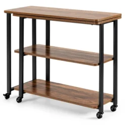 Tangkula Sofa Side Table W/Storage Shelves Mobile End Table Rolling Couch Table Desk For Living Room Bedroom -Furniture Hotsale Shop GUEST aa117735 58ee 4842 95b5 3eb8b0a8308b