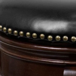 Merrick Lane Clara Backless Wooden Counter Stool With Faux Leather 360 Degree Swivel Seat -Furniture Hotsale Shop GUEST aaaaa6cc 73db 43d9 866b 1525656d8465