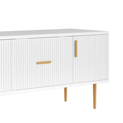 Modern TV Stand For TVs Up To 75'' With 5 Champagne Legs-ModernLuxe 8 Modern TV Stand For TVs Up To 75'' With 5 Champagne Legs-ModernLuxe - Image 6