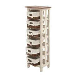 Farmhouse Mahogany Rectangular Storage Unit White - Olivia & May -Furniture Hotsale Shop GUEST abf9924f 3bbd 4def 89ce fe07b3c14d6b