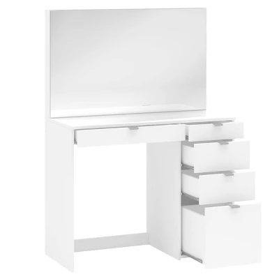 Linden Vanity With Mirror White - Polifurniture 4 Linden Vanity With Mirror White - Polifurniture - Image 2
